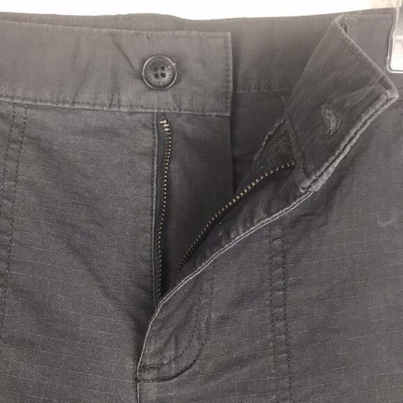 Eddie Bauer Canvas Pants Crop Tapered Mid Rise Dark Gray Pockets Hiking Size 6 - Picture 6 of 9